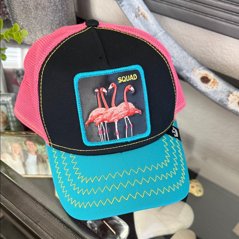 Goorin Bros Pink & Black Mesh Trucker Hat